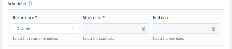 Schedule Job Section